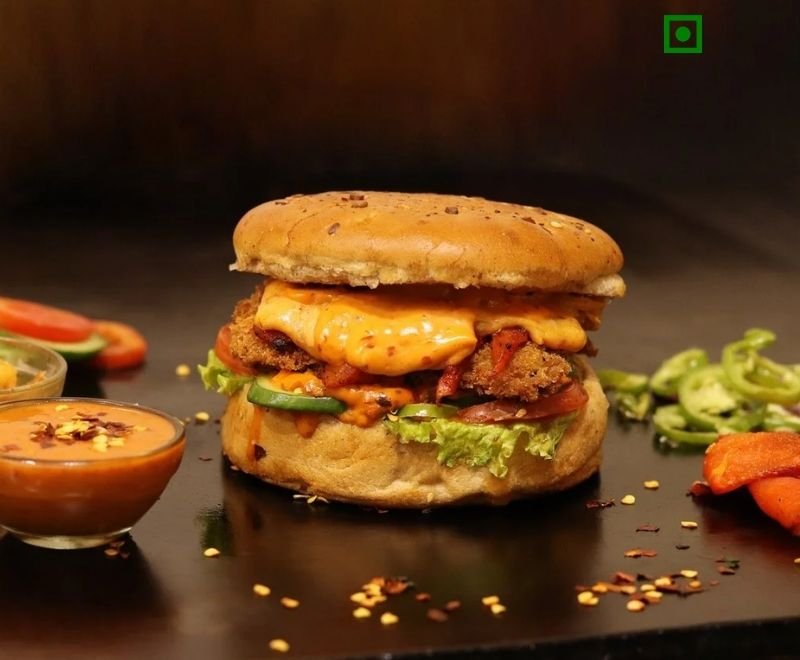 Peri Peri Cottage Cheese Burger
