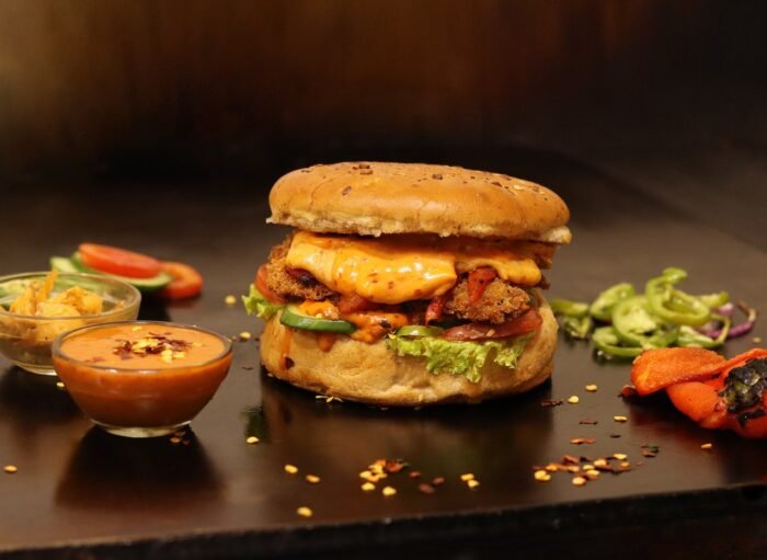 Peri Peri Cottage Cheese Burger